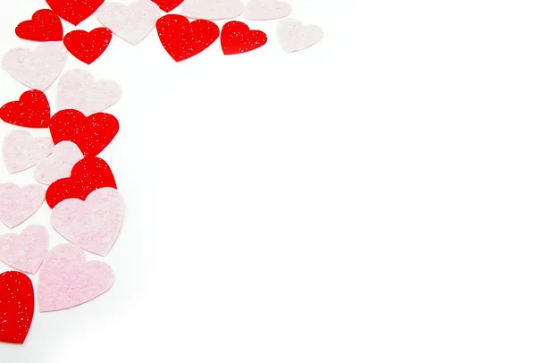 Rote und rosa Herzen — Stockfoto
