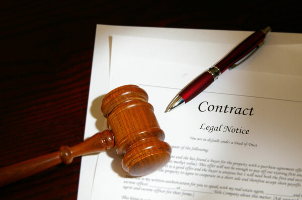 Gavel and contract