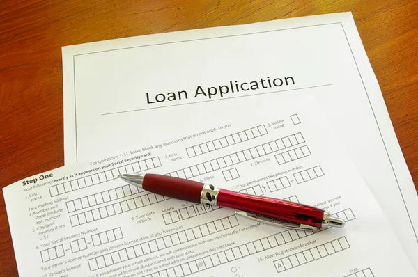 Blank loan application — Stock Photo, Image