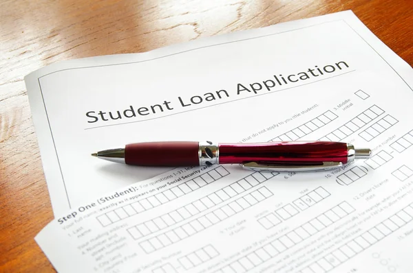 Pedido de empréstimo para estudantes — Fotografia de Stock