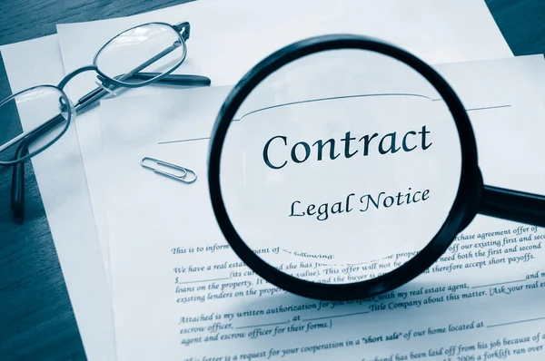 Contrato legal — Fotografia de Stock