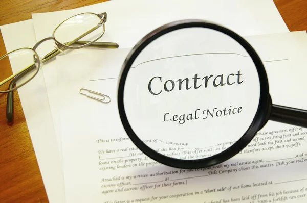 Contrato legal — Fotografia de Stock
