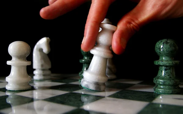 国际象棋动作 — 图库照片