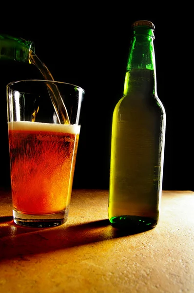 Amber beer — Stock Photo, Image