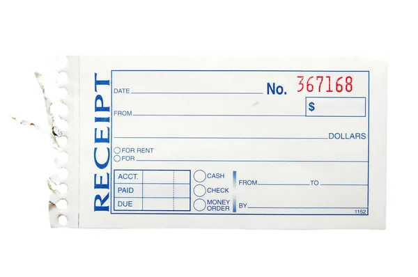 Paper receipt — Stock Photo, Image