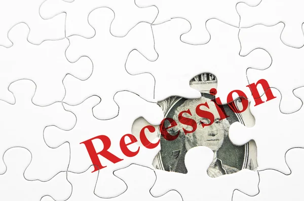 Recessie puzzel — Stockfoto