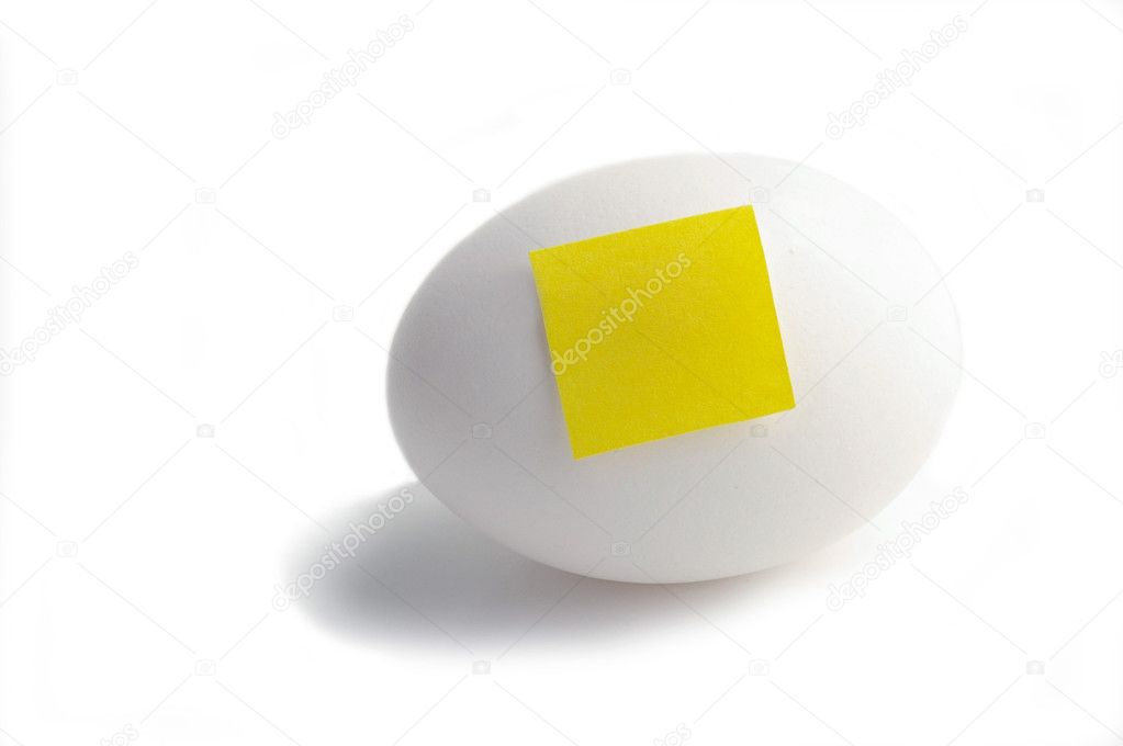 Egg with note