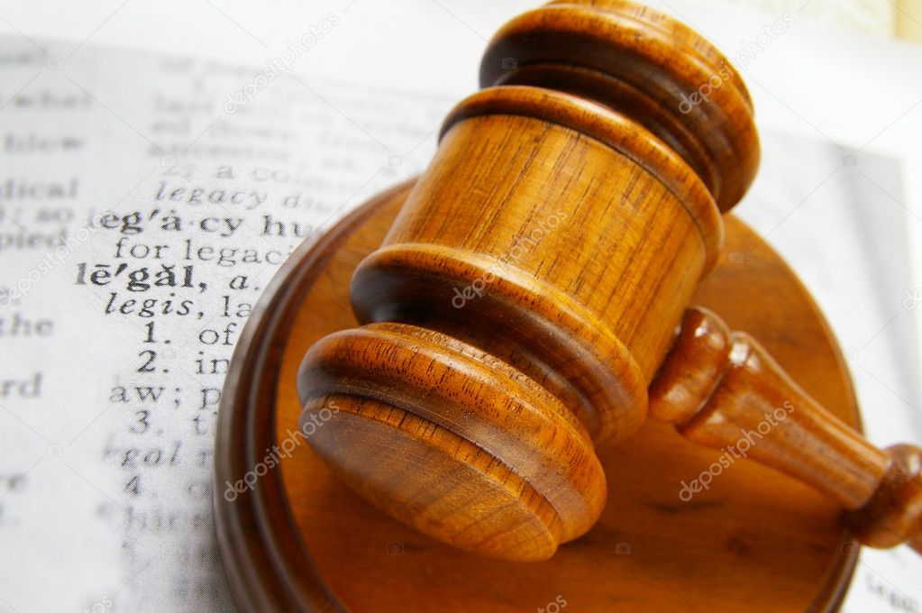 Court gavel and legal definition