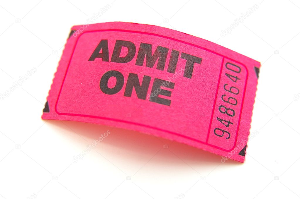 Pink ticket stub