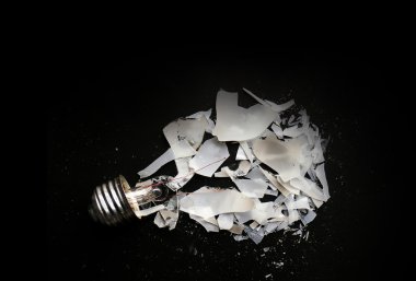 Smashed light bulb clipart