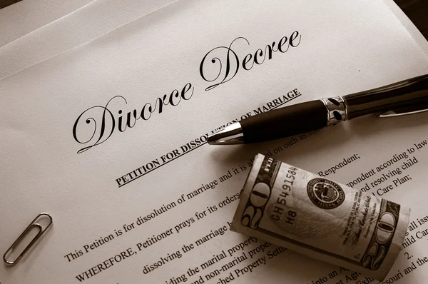 이혼 서류 — 스톡 사진