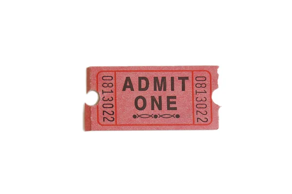Одноразовый билет с текстом — стоковое фото