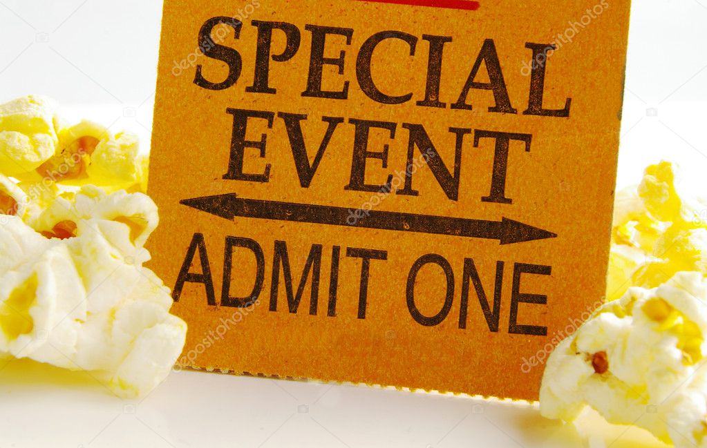 Special event ticket stub