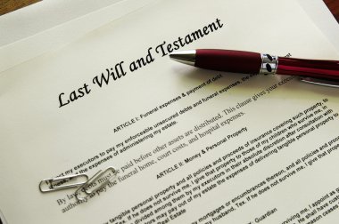Last Will and Testament clipart