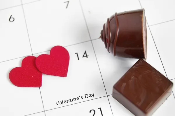 Calendario San Valentín — Foto de Stock