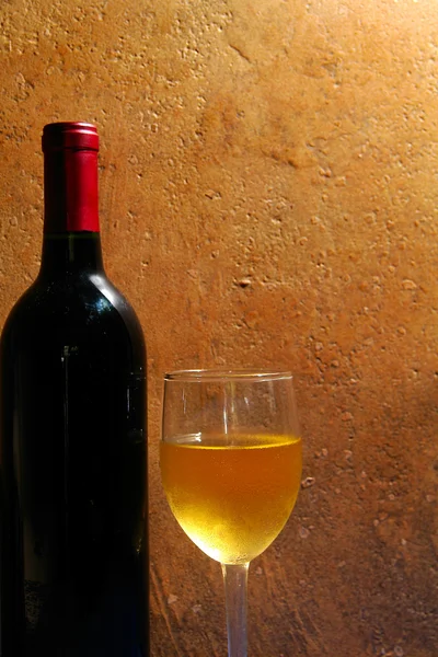 Ποτήρι του κατεψυγμένου άσπρου κρασιού — Φωτογραφία Αρχείου