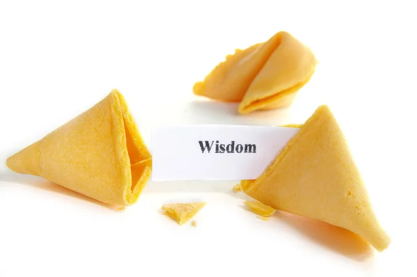 Biscoito da sorte sabedoria — Fotografia de Stock