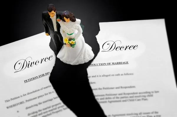 Документ о разводе — стоковое фото