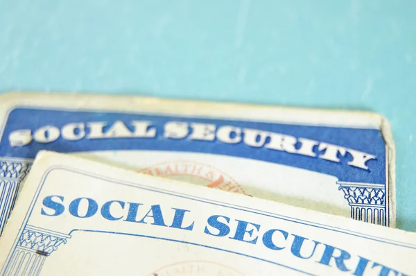 Sociálního zabezpečení karty — Stock fotografie