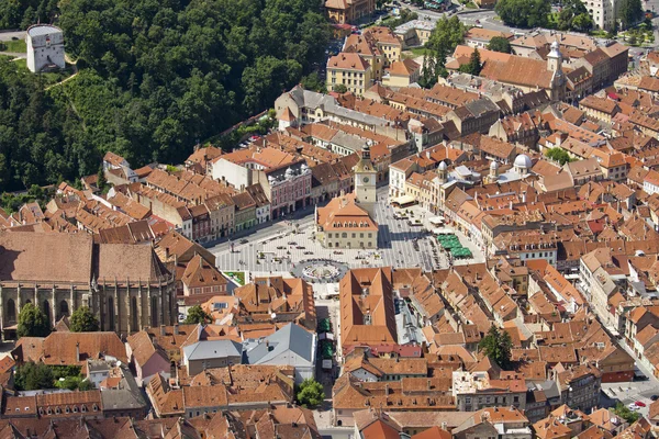 Aerial cityscape of Brasov — Stock Photo, Image