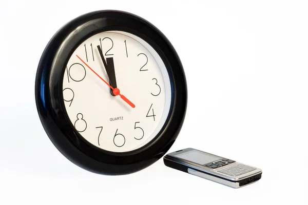 stock image Clock&cell phone