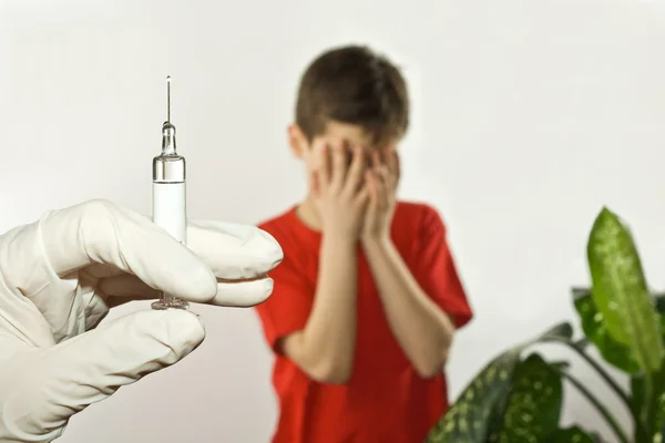 Injektion oder Impfung Stockfoto