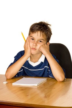 Child with learning difficulties clipart