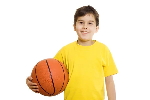 Boy with basketball — Stock Photo, Image