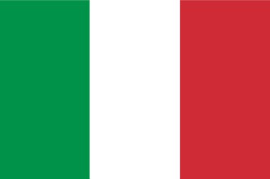 Italian flag illustration clipart