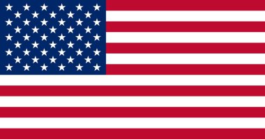 Flag of the USA (United States of America) clipart