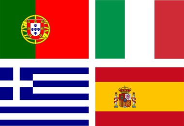 Flags of the PIGS clipart