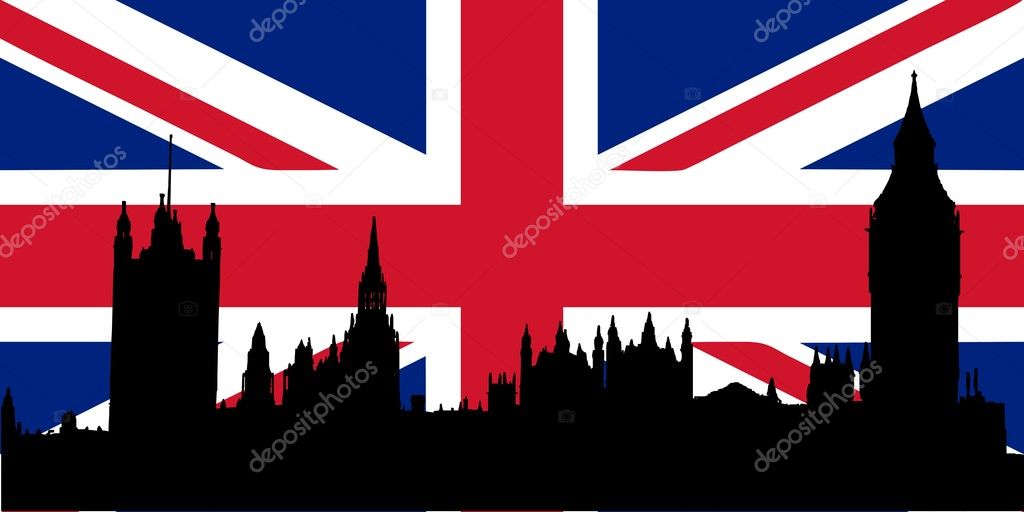 Houses of Parliament and Union Jack