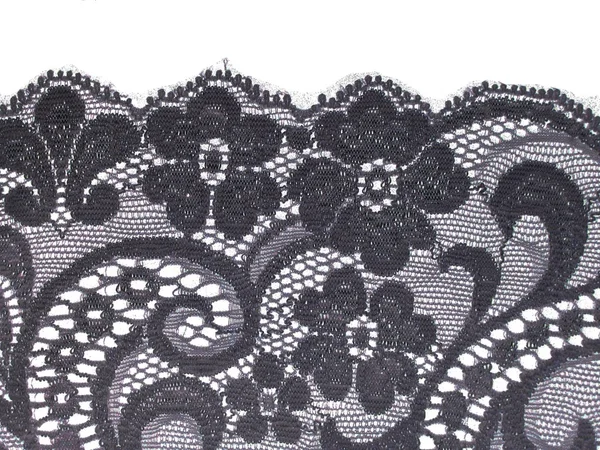 Чёрный цветочный кружевной браслет — стоковое фото