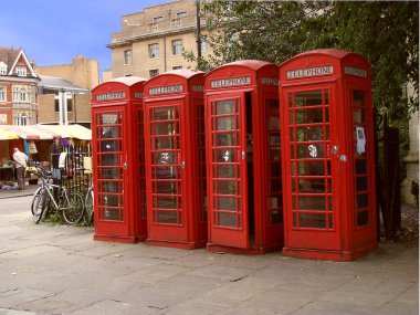 British telephone booths K6 clipart