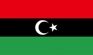 Libyan flag (from July 2011) clipart