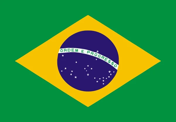 Brasil vlajka — Stockový vektor