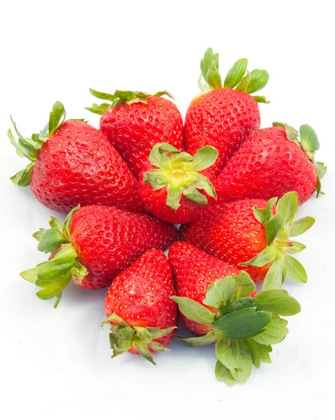 A crown of Strawberries on a white background — Stock Photo, Image
