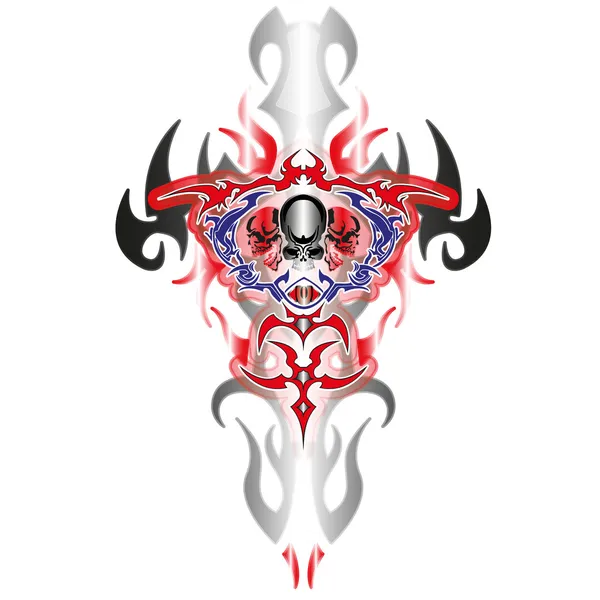 Das Vektorbild ein Kreuz und ein Schädel — Stockvektor