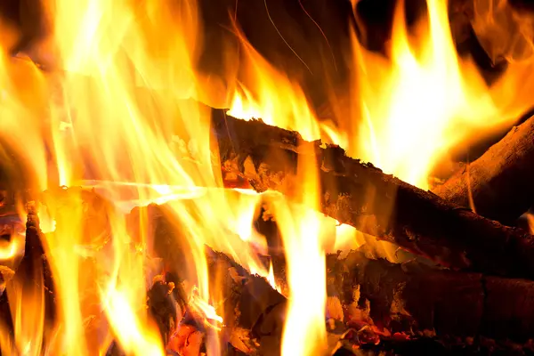 Bonfire flames — Stock fotografie