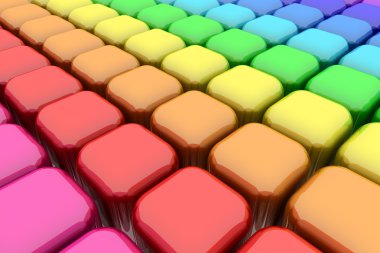 Color Rounded Cubes clipart