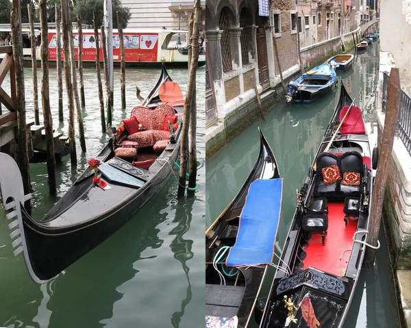 Barcos de gôndola — Fotografia de Stock