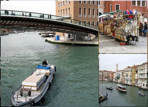 Venedik modern köprü ve Grand Canal — Stok fotoğraf