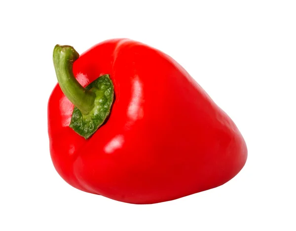 Frischer roter Paprika isoliert auf weißem Hintergrund. — Stockfoto