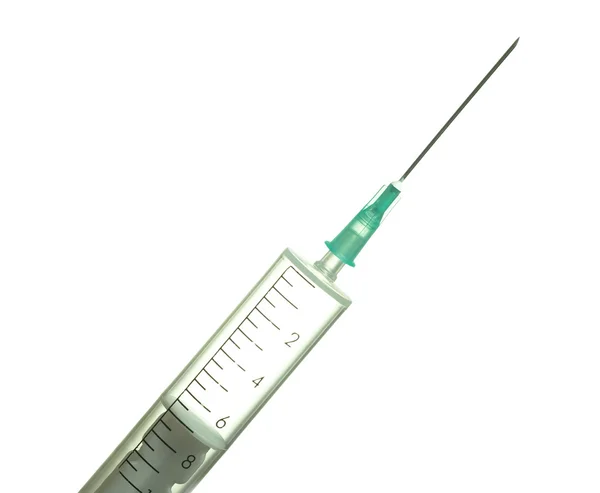 Medizinische Spritze auf weißem Hintergrund (isoliert)). — Stockfoto