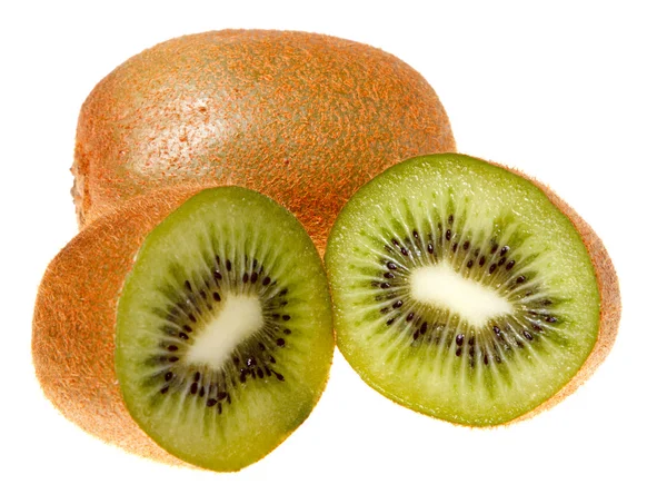 Frische Kiwi-Früchte isoliert auf weißem Hintergrund. — Stockfoto