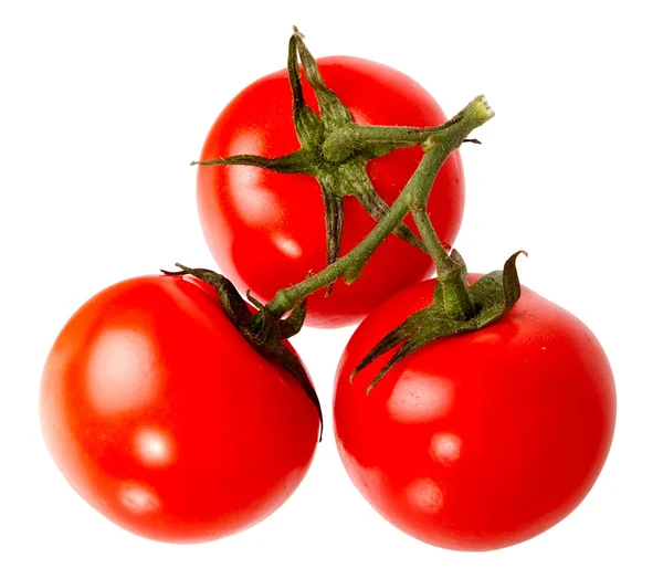Beyaz bir arka plan üzerinde izole kırmızı domates. — Stok fotoğraf