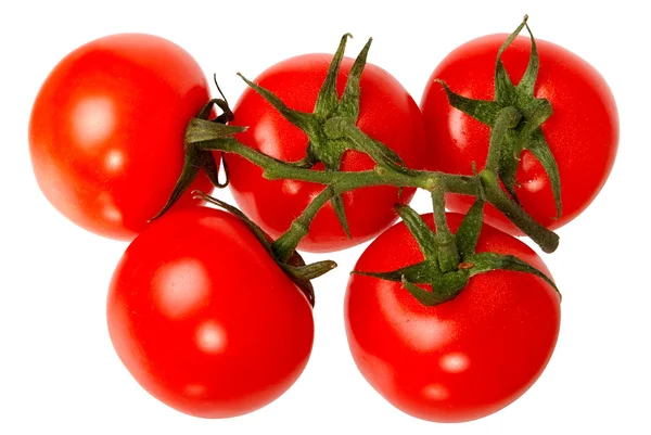 Beyaz bir arka plan üzerinde izole kırmızı domates. — Stok fotoğraf
