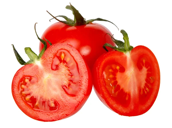 Fresh red tomatoes isolated on a white background. — Stock Photo, Image