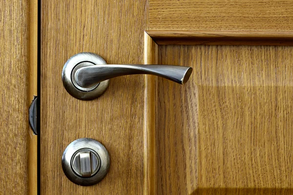 Door with modern knob — Stock Photo, Image