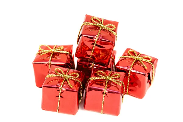 Small holiday gift boxes — Stock Photo, Image